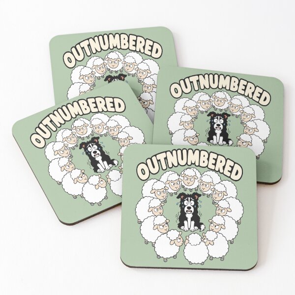 Item preview, Outnumbered - Overwhelmed Border Collie designed and sold by Regal Rev.