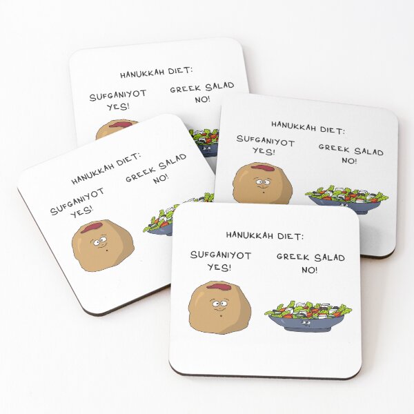 Item preview, Hanukkah Diet Sufganiyot Yes Greek Salad No Sticker | Funny Chanukah Food Shirt designed and sold by MyxaART.