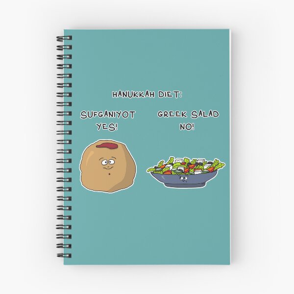 Item preview, Hanukkah Diet Sufganiyot Yes Greek Salad No Sticker | Funny Chanukah Food Shirt designed and sold by MyxaART.