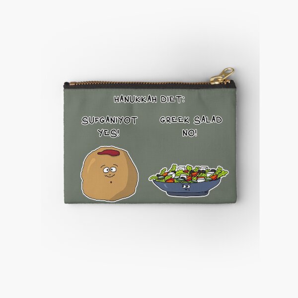 Item preview, Hanukkah Diet Sufganiyot Yes Greek Salad No Sticker | Funny Chanukah Food Shirt designed and sold by MyxaART.