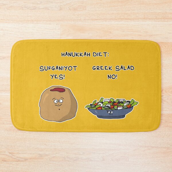 Item preview, Hanukkah Diet Sufganiyot Yes Greek Salad No Sticker | Funny Chanukah Food Shirt designed and sold by MyxaART.