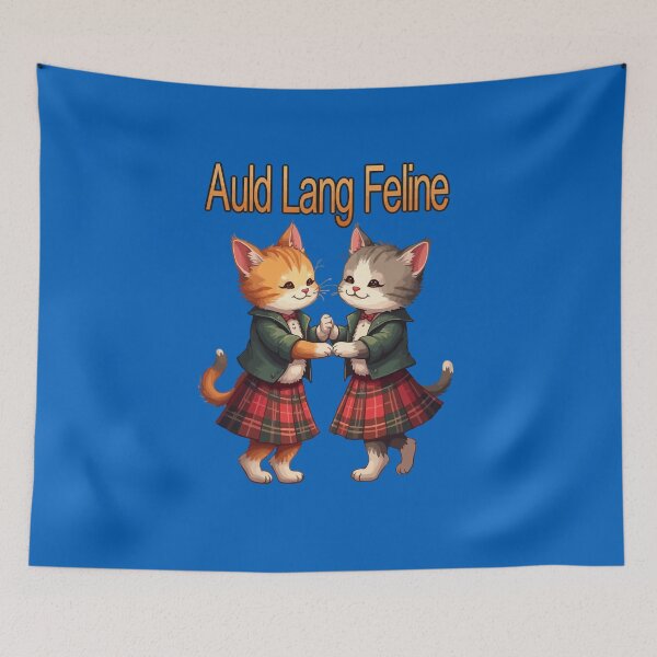 Item preview, Auld Lang Feline Orange Cats Dancing Ceilidh Celebration designed and sold by taiche.
