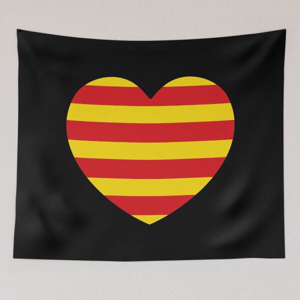 Item preview, Catalonia Flag Heart ES-CT designed and sold by shitpostee.