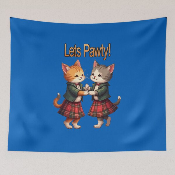 Item preview, Lets Pawty Orange Cats Dancing Ceilidh Celebration designed and sold by taiche.