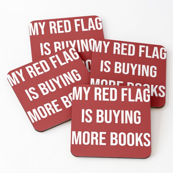 Item preview, My Red Flag Is Buying More Books Funny Book Lover | Reader Humor Typography Design designed and sold by Creations by lyne.