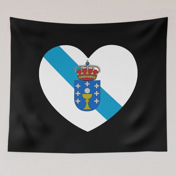 Item preview, Galicia Flag Heart ES-GA designed and sold by shitpostee.
