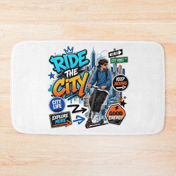 Item preview, RIDE THE CITY Graffiti Sticker PNG | Urban Bicycle Street Art | Colorful City Rider Vinyl Decal | Cool Cycling Aesthetic for Laptop, Water Bottle & Journal designed and sold by Stylestickers55.