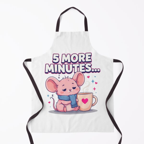 Item preview, 5 More Minutes Kawaii Mouse T-Shirt – Cute Sleepy Coffee Lover Design for Introverts, Cozy Girls & Winter Gift designed and sold by GemBob Creations.