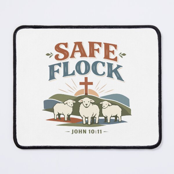 Item preview, Safe Flock Christian Shepherd – John 10:11 Bible Verse designed and sold by stylishdzign.