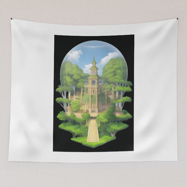 Item preview, Art - Fantastic Architecture, Manga Illustration Inspired by Studio Ghibli designed and sold by AnimeShin.