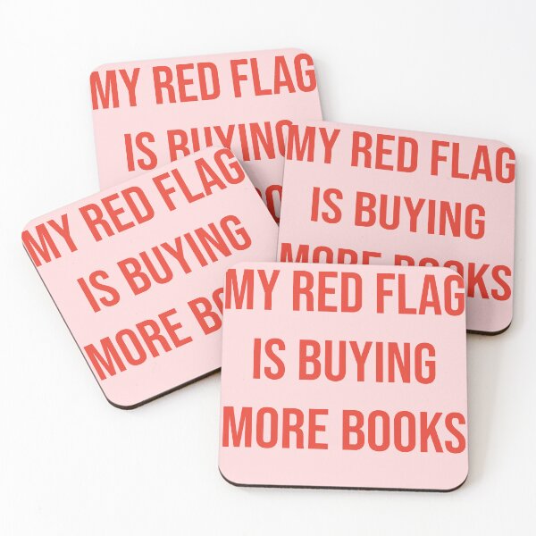 Item preview, My Red Flag Is Buying More Books Funny Book Lover | Readers Humor Typography Design designed and sold by Creations by lyne.