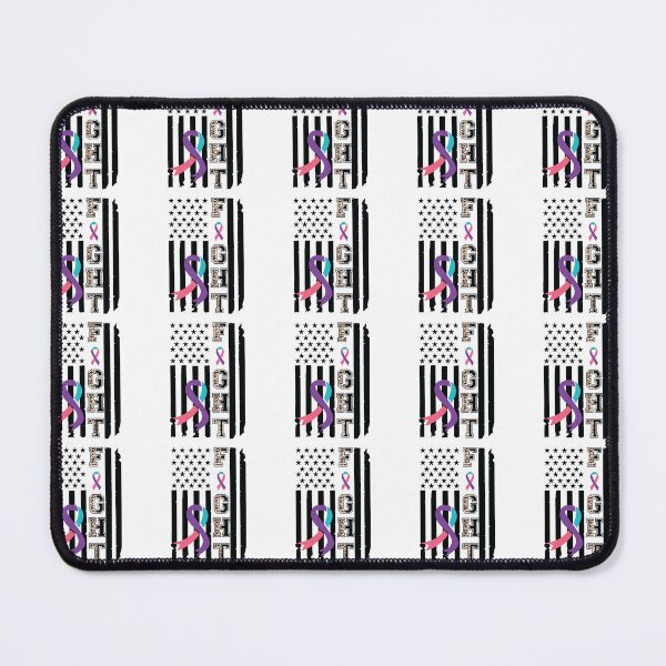 Item preview, Thyroid cancer, fight thyroid cancer, pink purple and teal ribbon designed and sold by BlueDiamond-19.