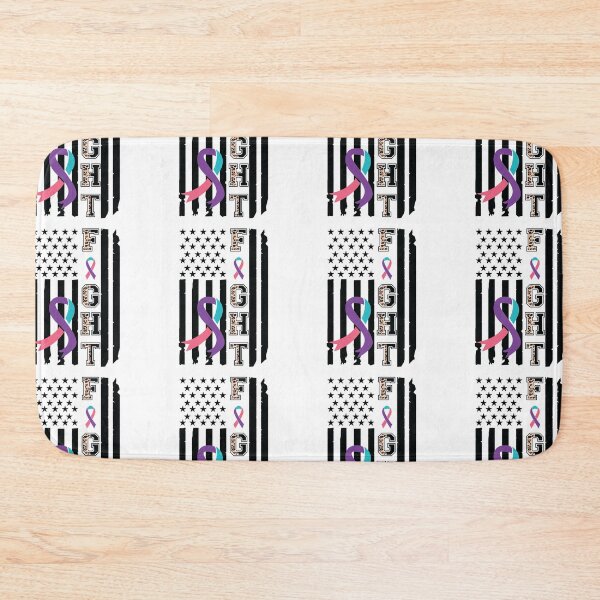 Item preview, Thyroid cancer, fight thyroid cancer, pink purple and teal ribbon designed and sold by BlueDiamond-19.