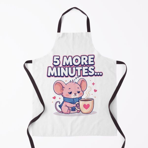 Item preview, 5 More Minutes Kawaii Mouse T-Shirt – Cute Cozy Coffee Lover Gift for Introverts, Sleepy Girls & Winter Mornings designed and sold by GemBob Creations.