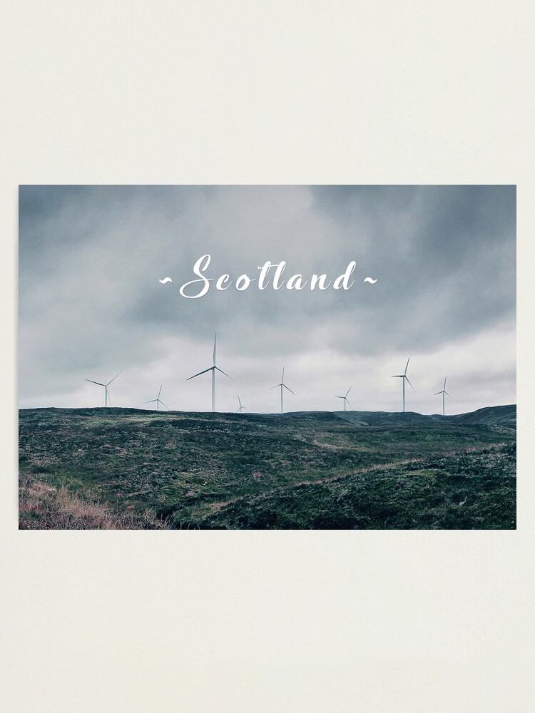 Alternate view of Wind Turbines in the Scottish Highlands Photographic Print