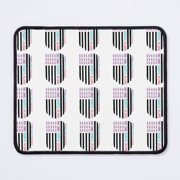 Item preview, Thyroid cancer, no one fights alone, pink purple and teal ribbon designed and sold by BlueDiamond-19.