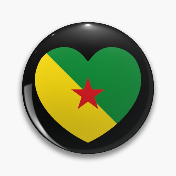 Item preview, French Guiana Flag Heart GF designed and sold by shitpostee.