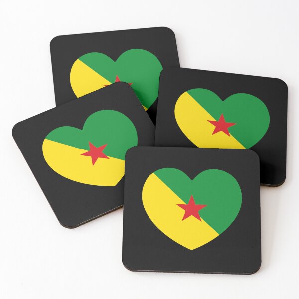 Item preview, French Guiana Flag Heart GF designed and sold by shitpostee.