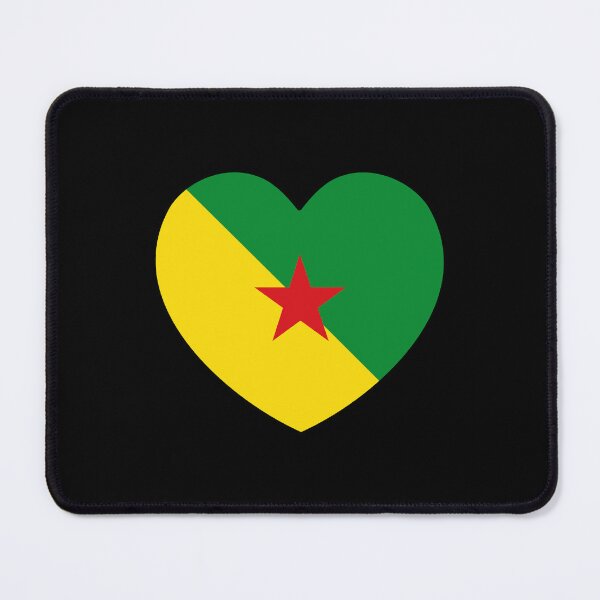 Item preview, French Guiana Flag Heart GF designed and sold by shitpostee.