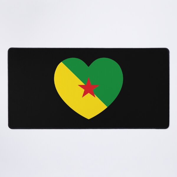 Item preview, French Guiana Flag Heart GF designed and sold by shitpostee.