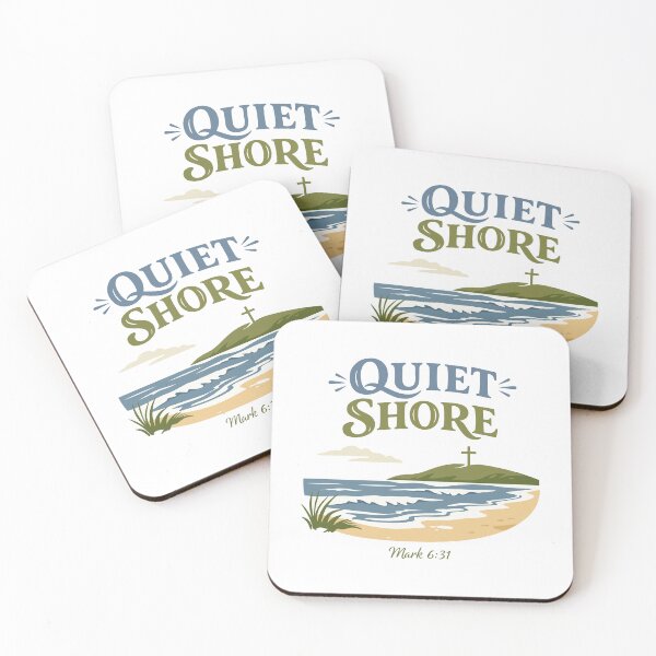Item preview, Quiet Shore Christian Beach – Mark 6:31 Bible Verse  designed and sold by stylishdzign.