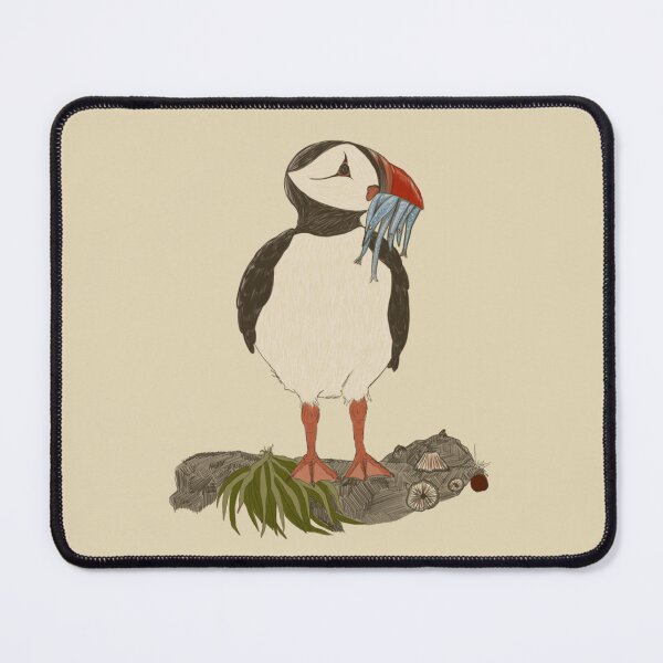 Item preview, Puffin Parade, Hand Drawn Farne Islands Seabird Pattern designed and sold by FredaLilly85.