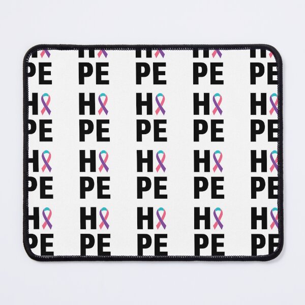 Item preview, Thyroid cancer, Hope, pink purple and teal ribbon designed and sold by BlueDiamond-19.