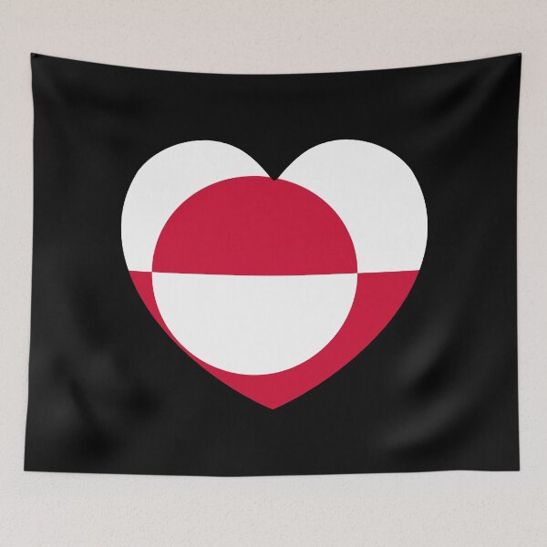 Item preview, Greenland Flag Heart GL designed and sold by shitpostee.