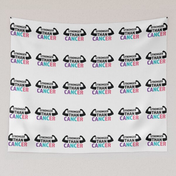 Item preview, Thyroid cancer, Stronger than cancer, pink purple teal Ribbon designed and sold by BlueDiamond-19.