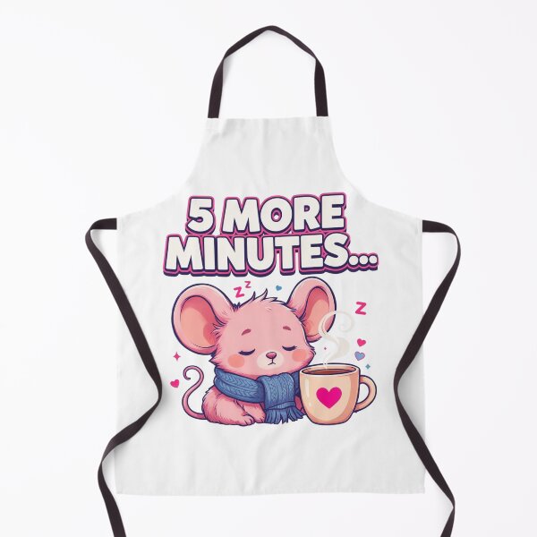 Item preview, 5 More Minutes Kawaii Mouse T-Shirt – Cute Sleepy Coffee Lover Gift for Introverts, Cozy Girls & Winter Coffee Fans designed and sold by GemBob Creations.