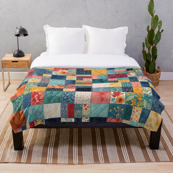 Item preview, Patchwork Quilt Pattern designed and sold by MaverlyShop.
