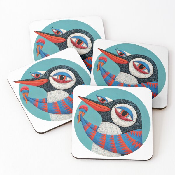 Item preview, T-Shirt - Sticker - Whimsical Penguin & Ice Cream designed and sold by ForeverPrintsOK.