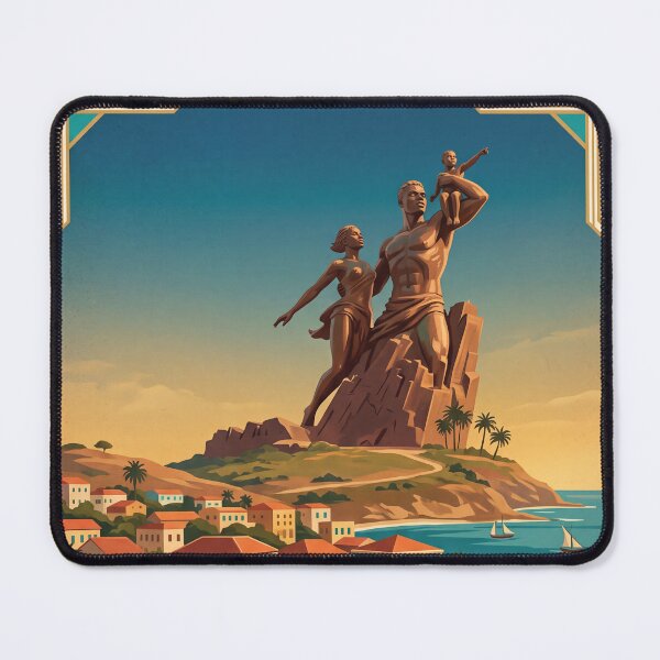 Item preview, Dakar Senegal Vintage Travel Poster – African Renaissance Monument designed and sold by Bomax121.