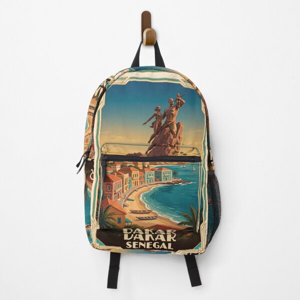 Item preview, Dakar Senegal Vintage Travel Poster – African Renaissance Monument designed and sold by Bomax121.