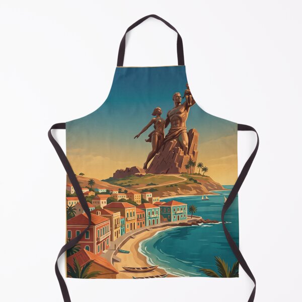 Item preview, Dakar Senegal Vintage Travel Poster – African Renaissance Monument designed and sold by Bomax121.
