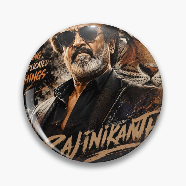 Item preview, Rajinikanth & Tiger | Legendary Style Graphic T-Shirt designed and sold by CRAZYpaterns.