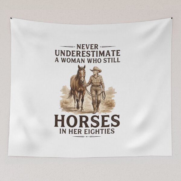 Item preview, Never Underestimate A Woman Who Still Horses In Her Eighties  designed and sold by Gbriel3.