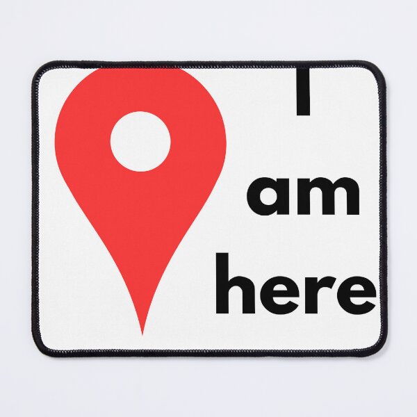 Item preview, I Am Here - Minimal Location Pin Typography Design designed and sold by vibecraft_studio2.