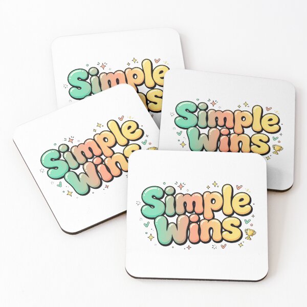 Item preview, Simple Wins Mint Peach Yellow Gradient Trophy Retro Quote designed and sold by AuraVibesArts .