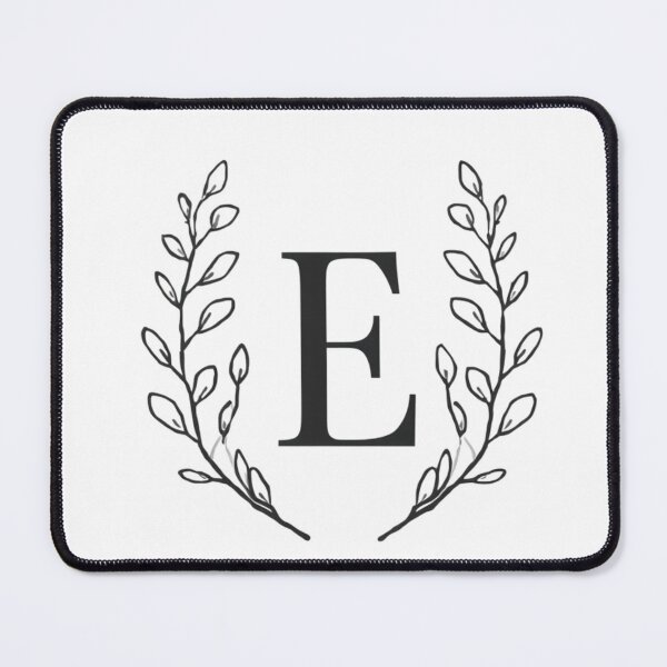 Item preview, Elegant Monogram Initial E Botanical Line Art Minimalist Black & White Classic Design designed and sold by Larams Studio.