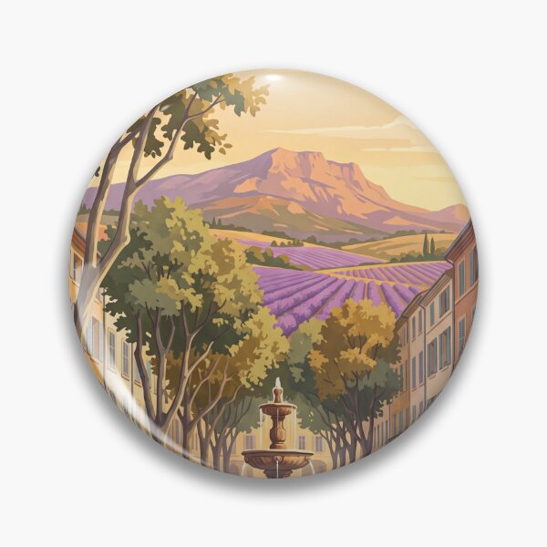 Item preview, Aix-en-Provence France Vintage Travel Poster – Lavender & Sainte-Victoire designed and sold by Bomax121.