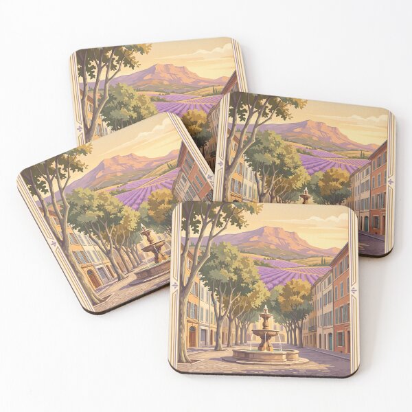 Item preview, Aix-en-Provence France Vintage Travel Poster – Lavender & Sainte-Victoire designed and sold by Bomax121.