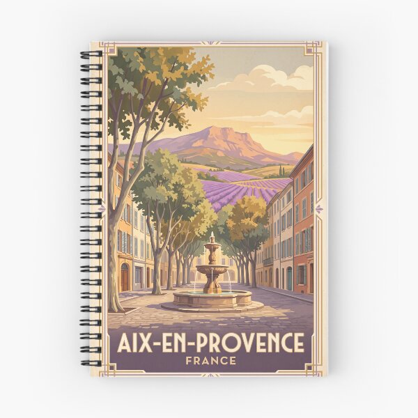 Item preview, Aix-en-Provence France Vintage Travel Poster – Lavender & Sainte-Victoire designed and sold by Bomax121.
