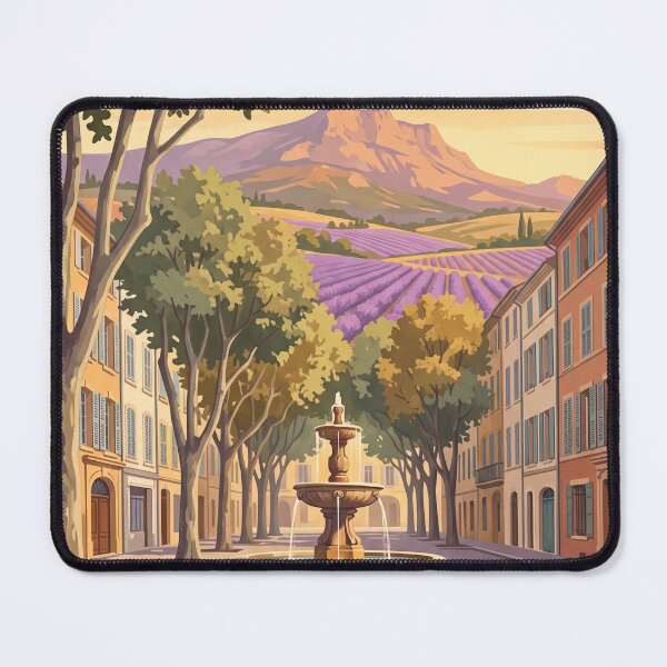 Item preview, Aix-en-Provence France Vintage Travel Poster – Lavender & Sainte-Victoire designed and sold by Bomax121.