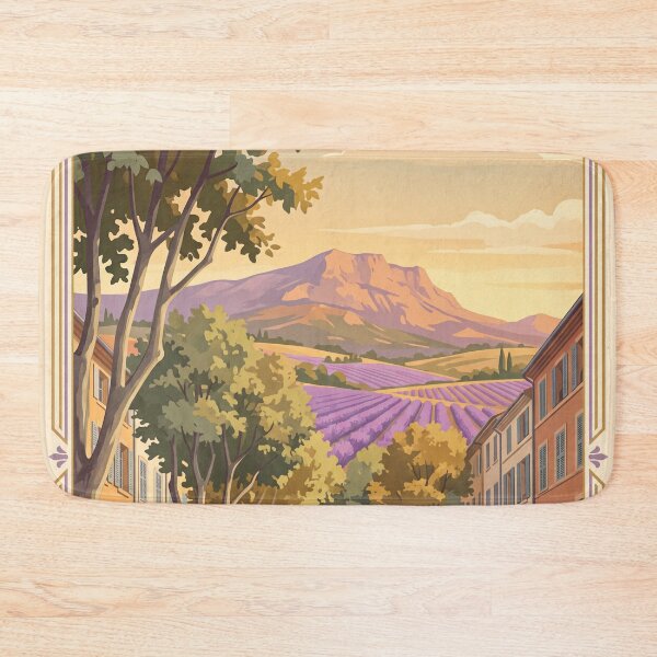 Item preview, Aix-en-Provence France Vintage Travel Poster – Lavender & Sainte-Victoire designed and sold by Bomax121.
