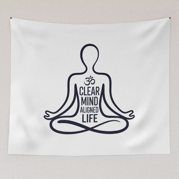 Item preview, Clear Mind Aligned Life Om Lotus Pose Art for Stress Relief designed and sold by 108stillness.