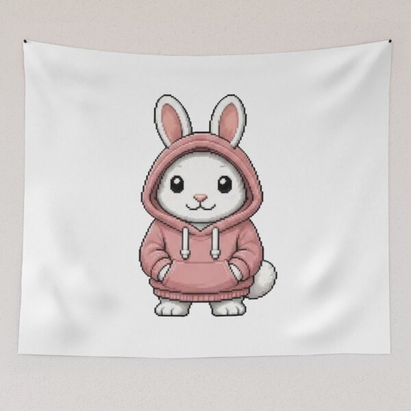Item preview, Pixel Hoodie Bunny – Cute Retro Pixel Style designed and sold by Icareis-Studios.