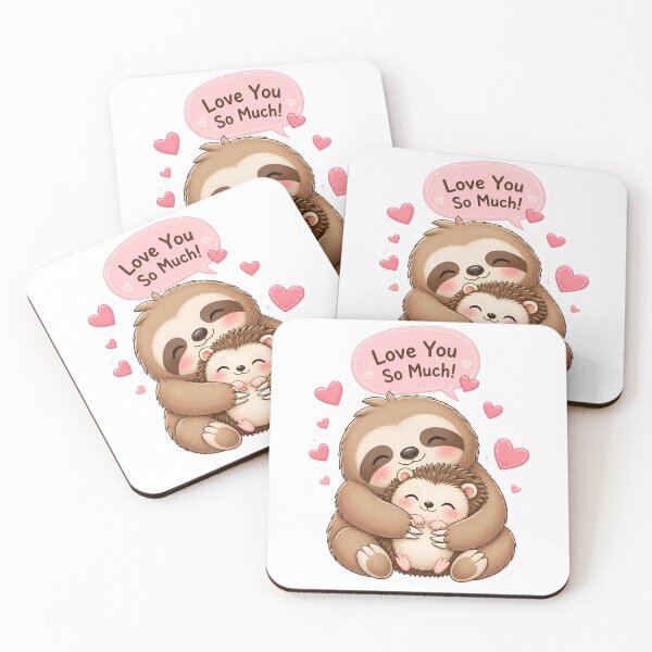 Item preview, Love You So Much Cute Sloth designed and sold by Mkwowshop.