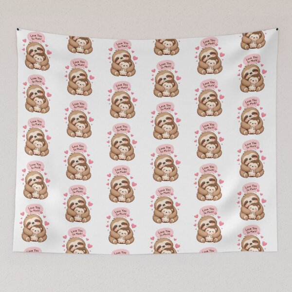 Item preview, Love You So Much Cute Sloth designed and sold by Mkwowshop.