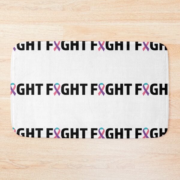 Item preview, Thyroid cancer, fight thyroid cancer, pink purple and teal ribbon designed and sold by BlueDiamond-19.